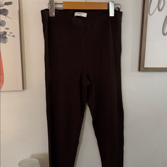 Babaton Dark Brown Ribbed Pants - Picture 2 of 4